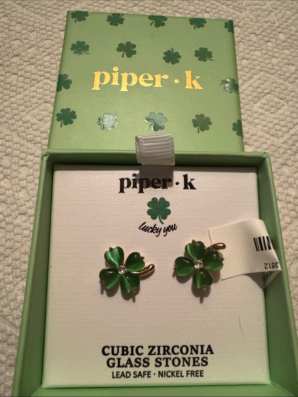 Piper·k Green Clover Jewelry Box